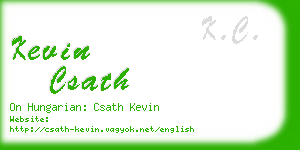 kevin csath business card